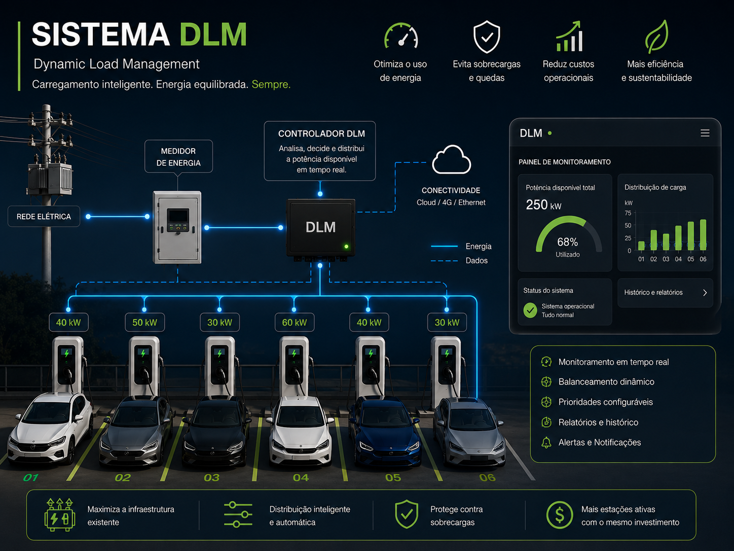 Diagrama de funcionamento do Controle Dinâmico de Carga